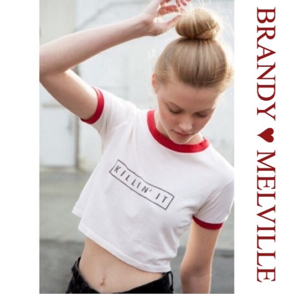 Brandy Melville Killin’ It Crop Top 🖤 - Picture 5 of 5